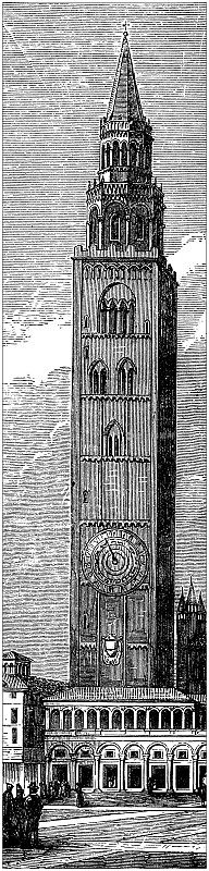 古董插图:Torrazzo di Cremona